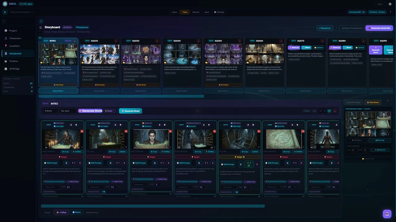 CiGYL Storyboard tab